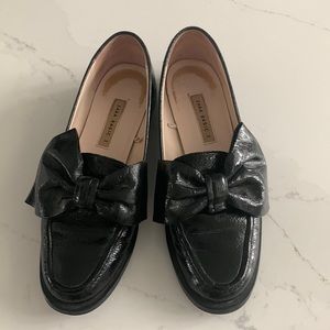Zara Black Flats with Bows
